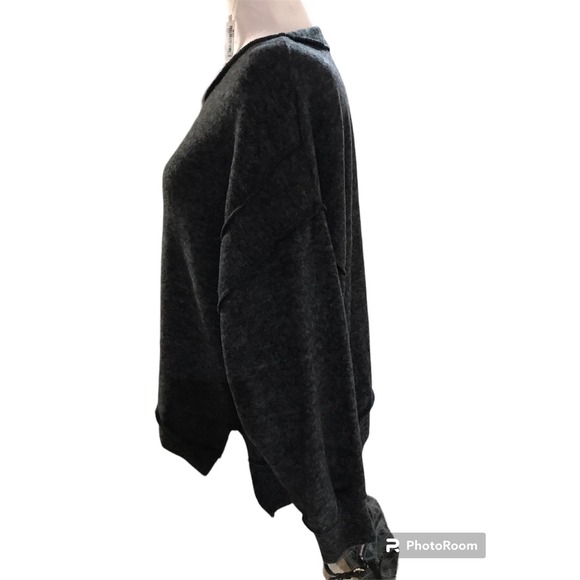 Zenana Large Lightweight Gray Pullover Sweater - Picture 5 of 10